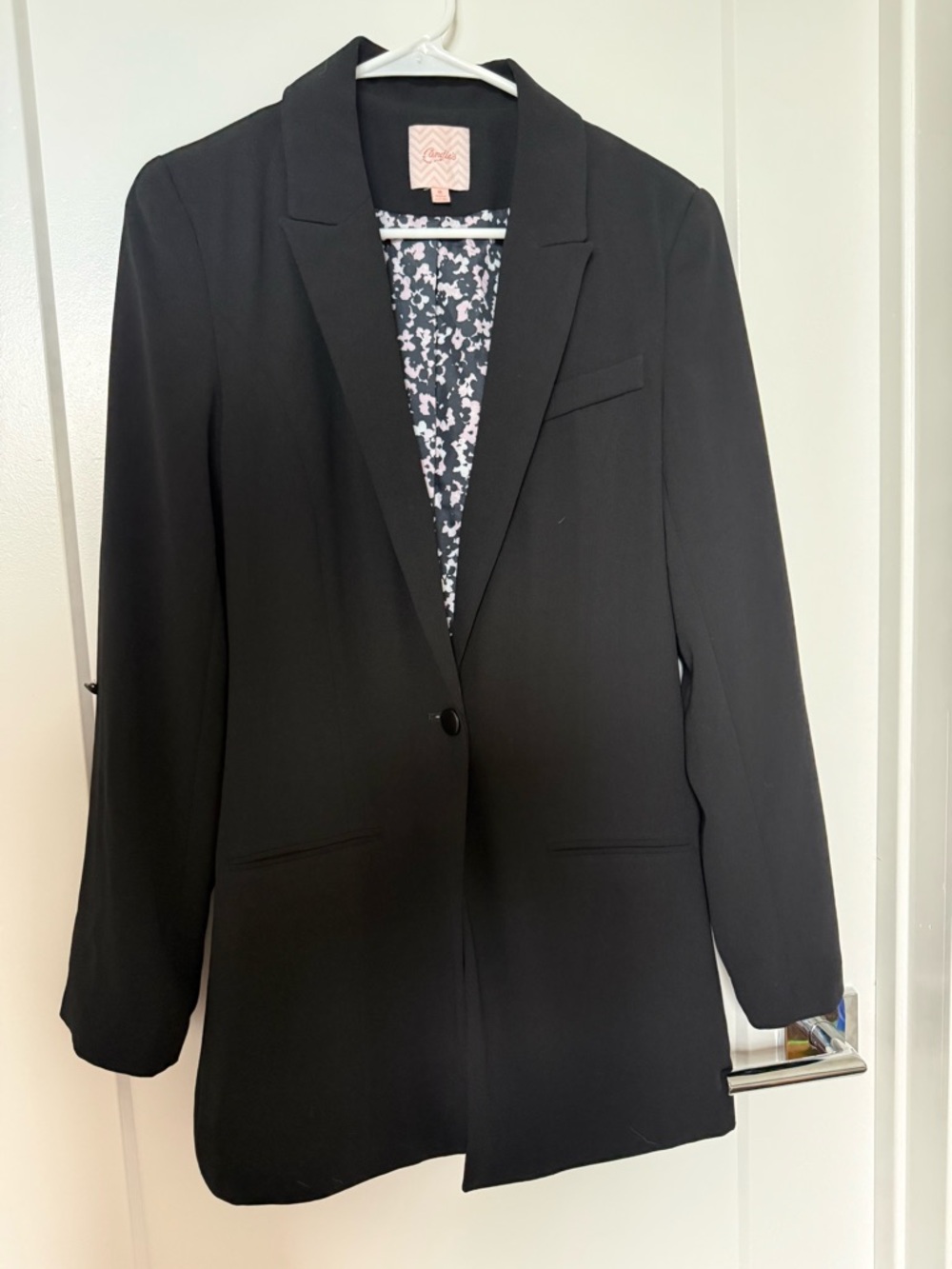 Candie's Black Single-Button Women's Blazer